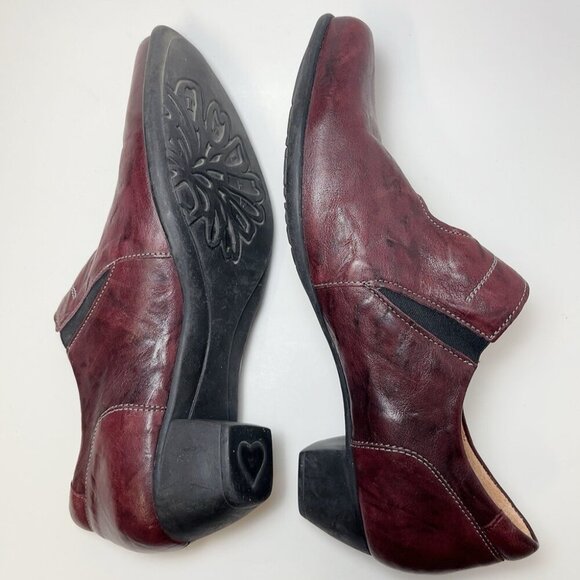 Think! Europe Womens 39 Burgundy Leather Comfort Mary Jane Shoes - Picture 9 of 15